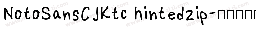 NotoSansCJKtc hintedzip字体转换